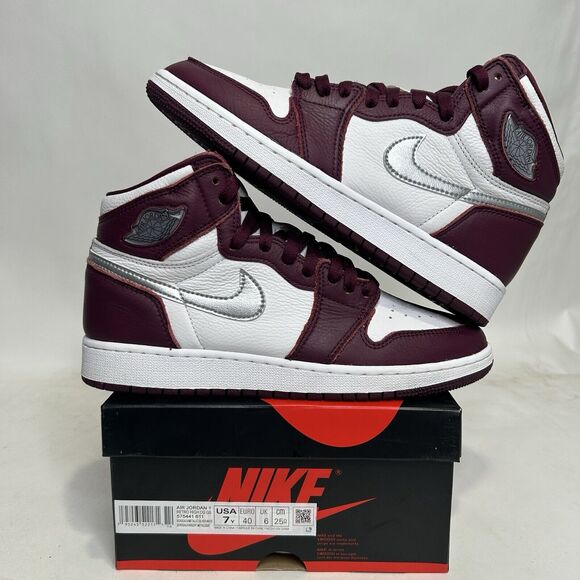 Nike Shoes Air Jordan 1 Retro High OG GS “Bordeaux” 2024 - Picture 1 of 8
